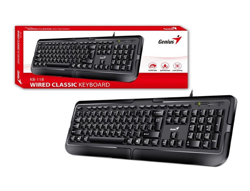 Teclado Genius KB-118 Negro USB Español