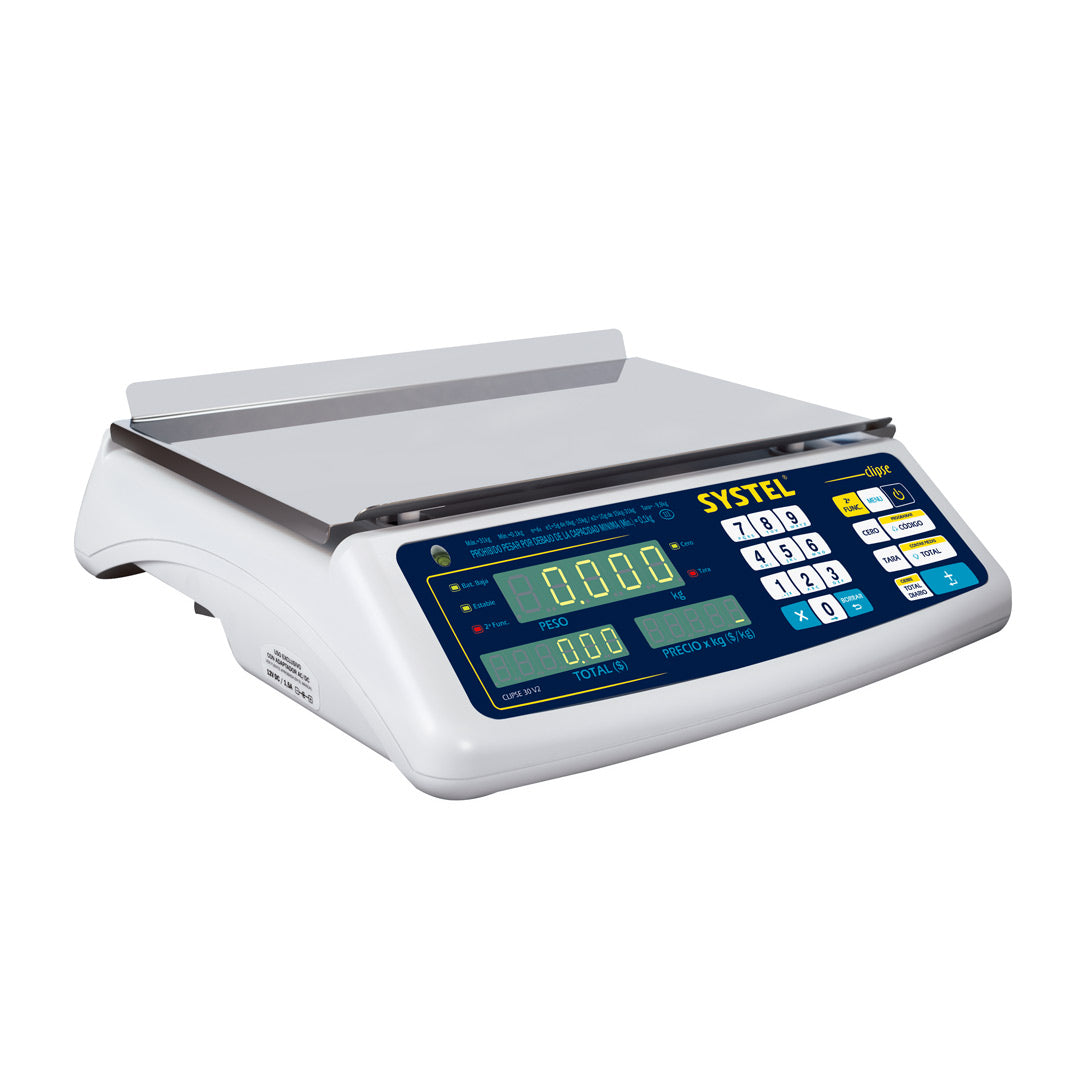 Balanza Comercial Digital Systel Clipse Con Batería 31kg