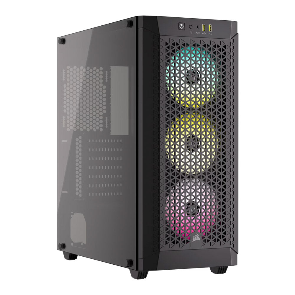 Gabinete Corsair 480t Rgb Airflow Tg Mid-tower Black Negro