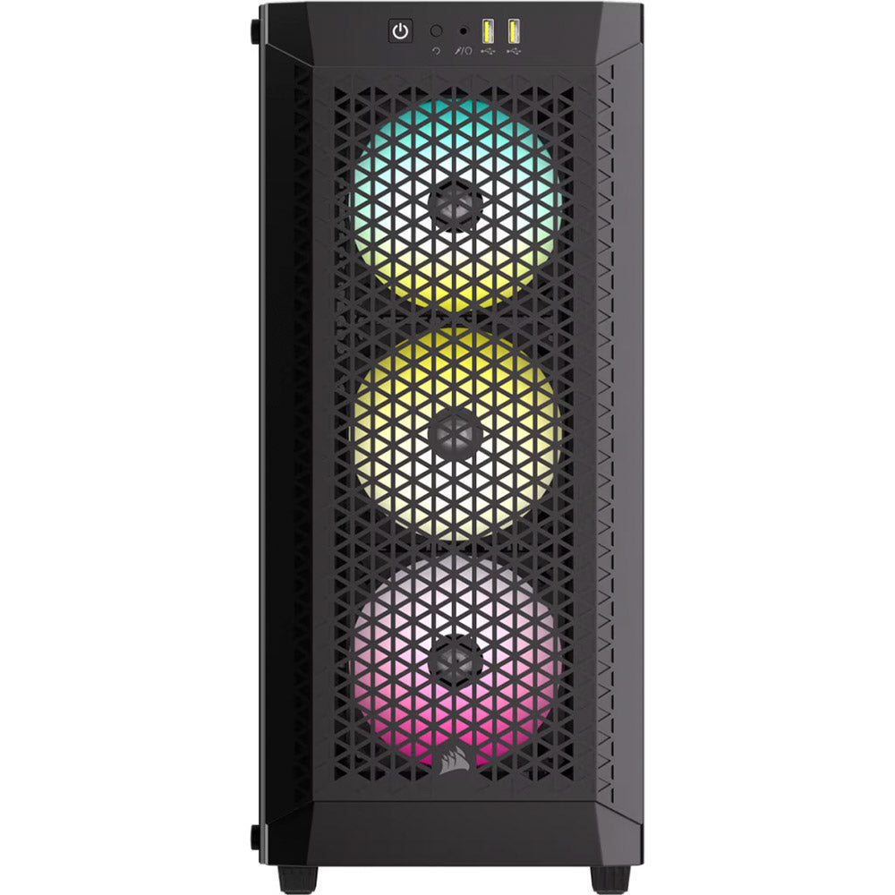 Gabinete Corsair 480t Rgb Airflow Tg Mid-tower Black Negro