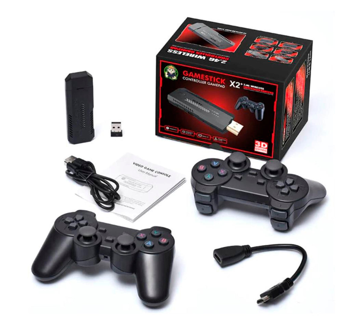 Consola Retro Game Stick X2 Plus 4k 20000 Juegos 64gb Hdmi