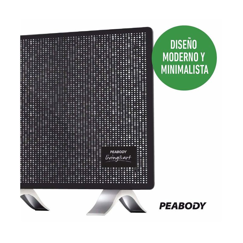 Caloventor Vitroconvector Peabody PE-VC20N 2000w Negro