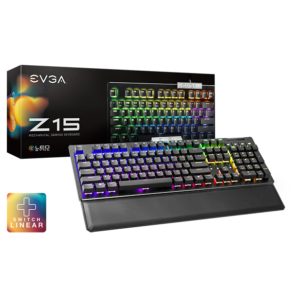 Teclado Gamer EVGA Z15 RGB color CLICR