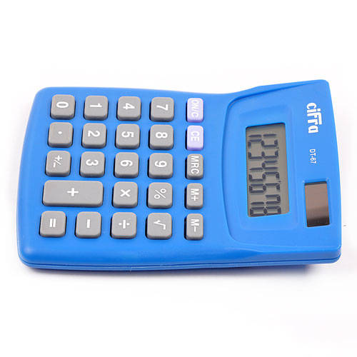 Calculadora Básica Escritorio Cifra Dt-67 Azul 8 Digitos