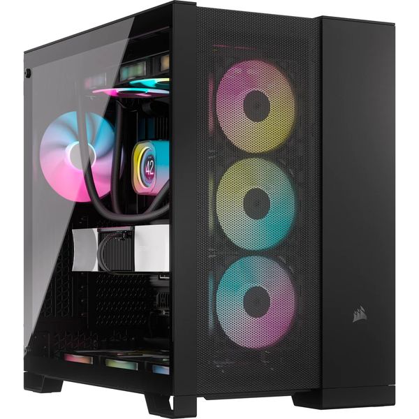 Gabinete gamer Corsair 6500D airflow tg super mid tower negro