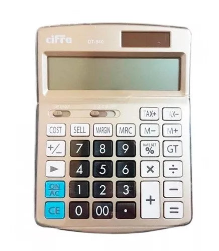 Calculadora Escritorio Básica Cifra Dt-640 12 Digitos Gris