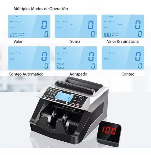 Contadora de Billetes Cifra Cbx660 Doble Display Detector Falso