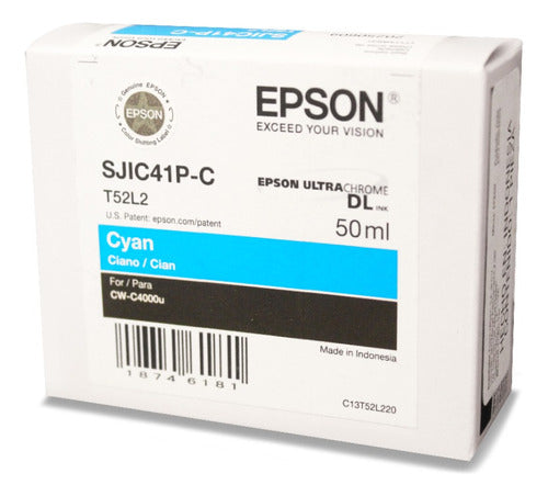 Cartucho de tinta Epson SJIC41P-MK Cyan para C4000u 50ml