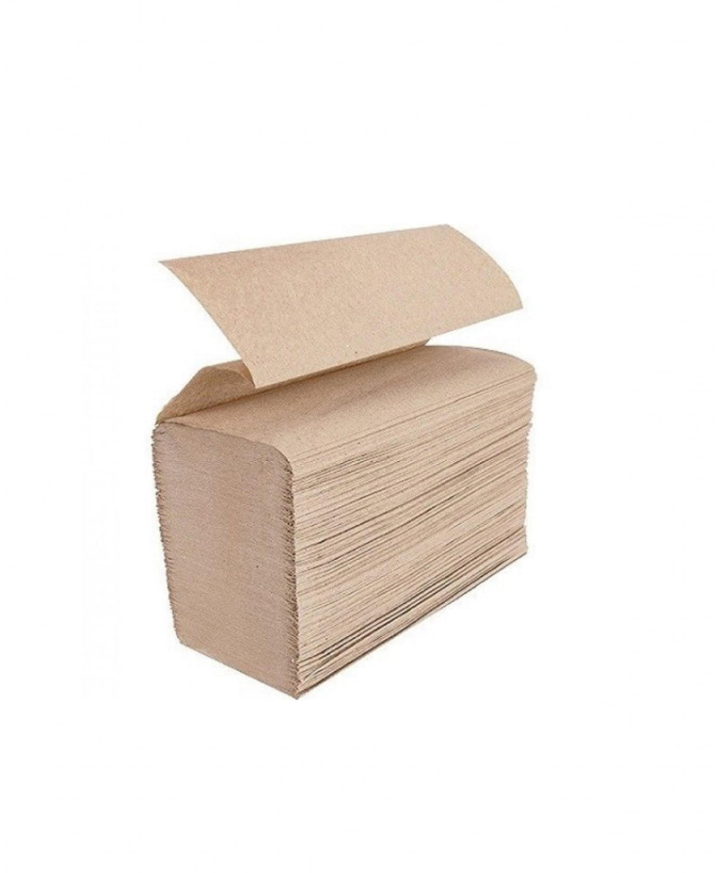 4 Cajas de toallas de papel doblada intercalada beige 20X24 10u x1200