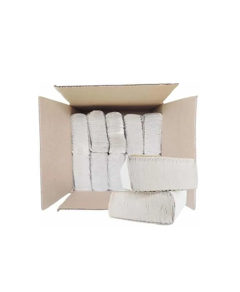 4 Cajas de toallas de papel doblada intercalada beige 20X24 10u x1200