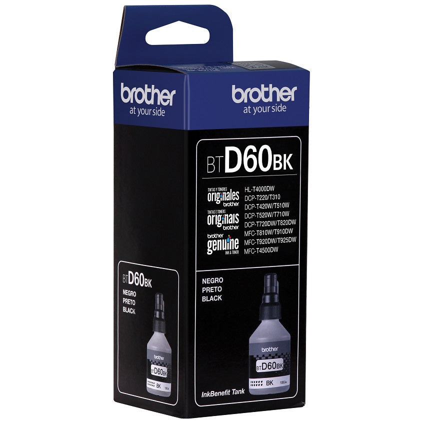 Cartucho De Tinta Original Brother Bt-d60 Bk Negra 6500 Paginas