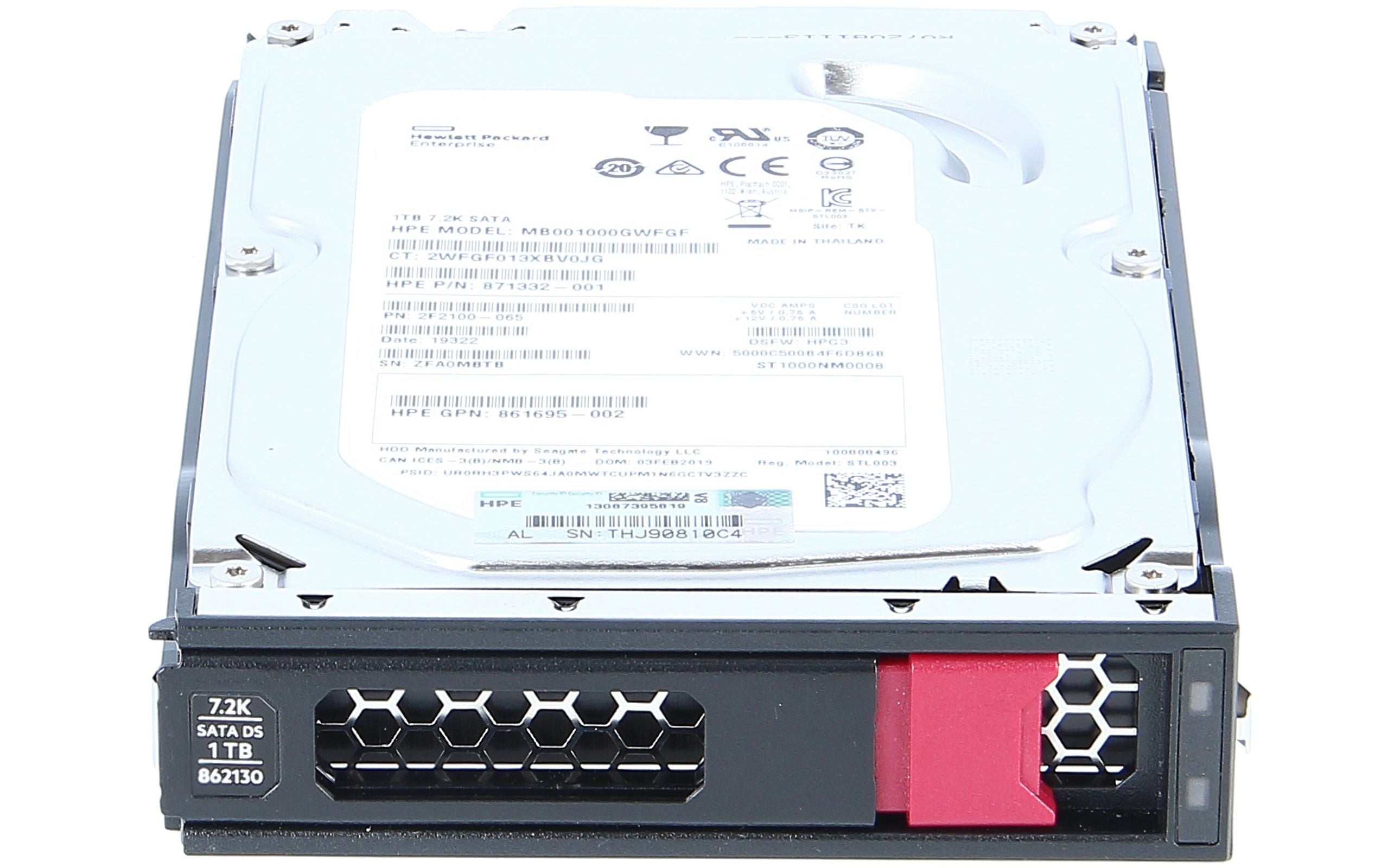 Disco HPE 1TB SATA 7.2K LFF LP DS HDD para servidor