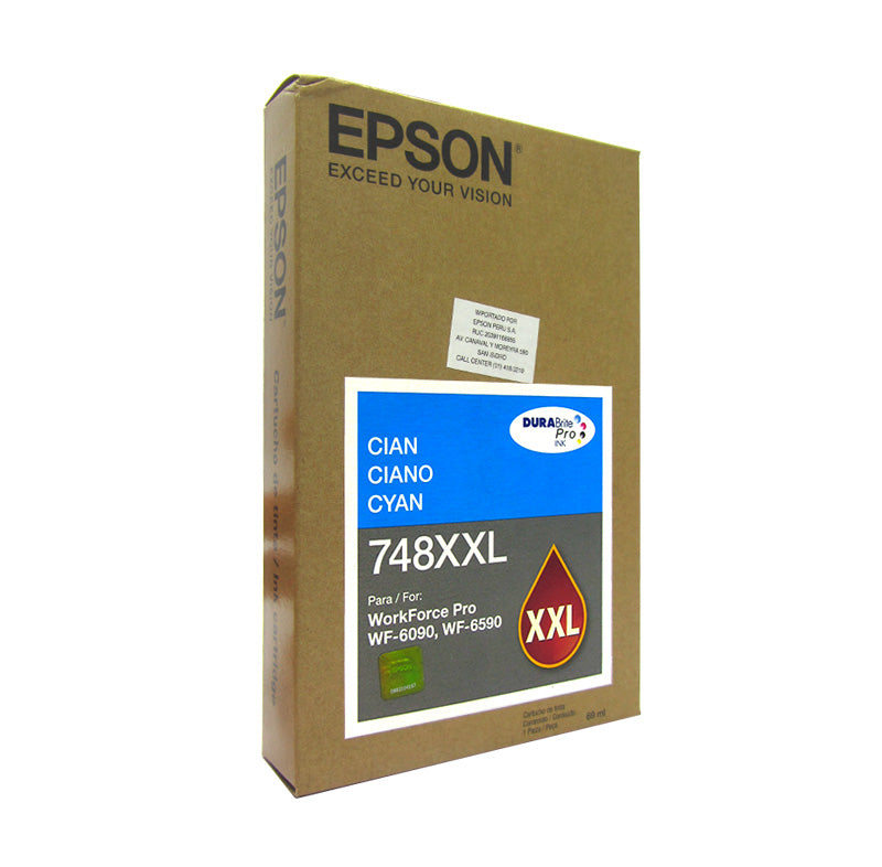 Cartucho de tinta cyan EPSON XXL para WorkForce Pro 6090 - 6590